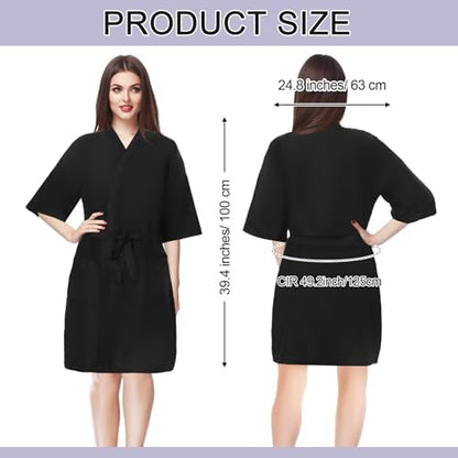 Syhood waterproof salon cape with two pockets protecting clothing from water and hair dye