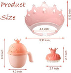 Close up of the soft leak proof inner rim on the pink children's bath hat
