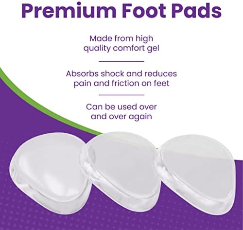 Reusable metatarsal pads showing self-adhesive backing for shoes