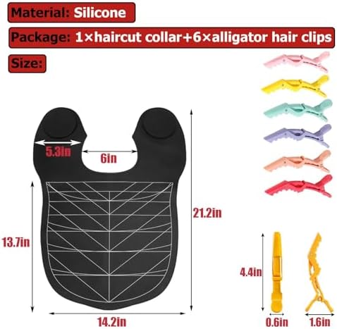 Weighted front design of the premium barber neck guard keeping the cape stable.