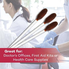 Portable wound care swabsticks being placed into an emergency medical kit