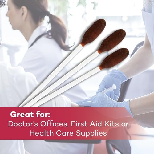 Portable wound care swabsticks being placed into an emergency medical kit