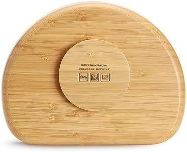 Close up of Munchkin bamboo plate silicone suction base