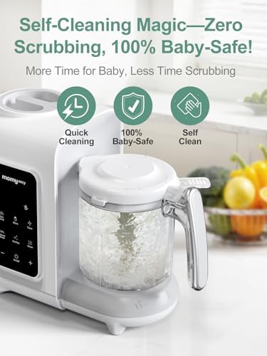 Removable stainless steel blades being disassembled from baby pureeing blender