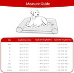 Durable pet mattress protector being placed on a standard rectangular dog bed.