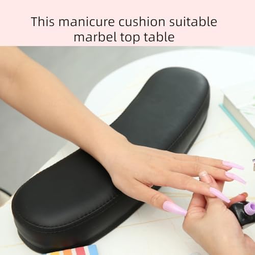 Portable nail table hand cushion on a desk setup