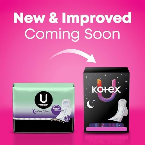 U by Kotex Clean and Secure pads with wings for heavy flow protection