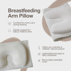 Portable baby feeding arm cushion for travel and registry