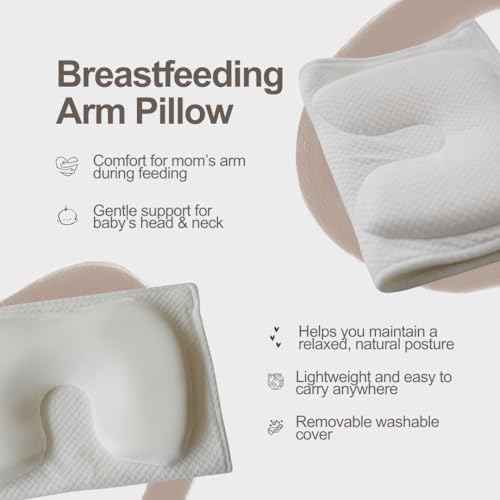 Portable baby feeding arm cushion for travel and registry