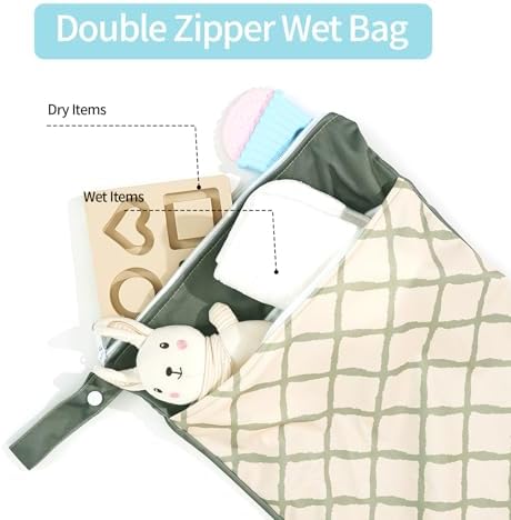 Detailed view of the waterproof polyester material and print