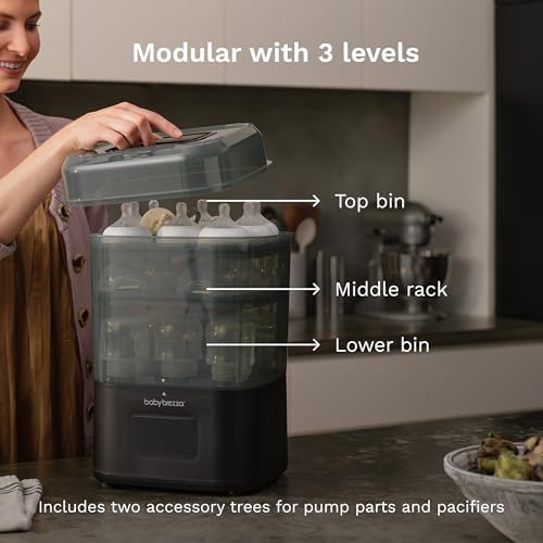 Side profile of Baby Brezza SuperQuick 10 Minute Sterilizer and Dryer