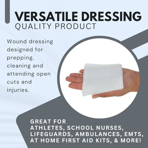 Thick twelve ply cross section of Dealmed absorbent medical sponges