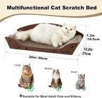 ZOMISIA indoor cat lounger bed with built in elastic bell toys for play