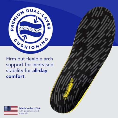PowerStep full length orthotic inserts for plantar fasciitis relief.