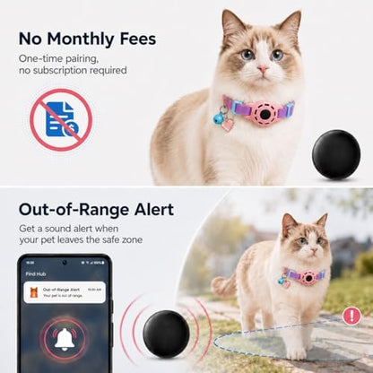JNLIK Android compatible smart pet locator packaged with its pink protective holder.