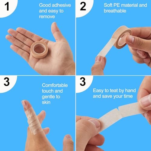Flexible first aid paper tape being applied for gentle wound care