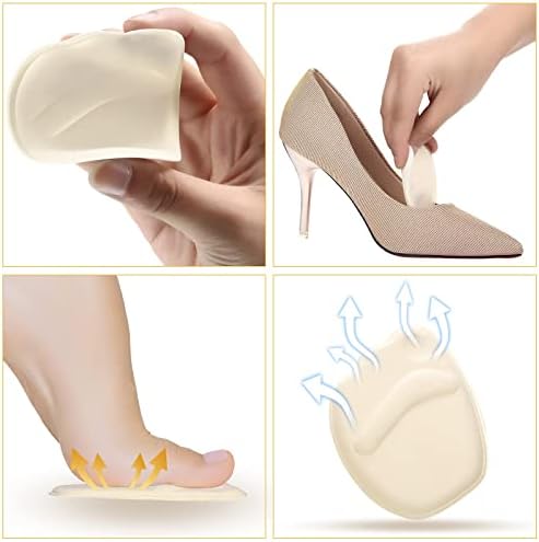 Self-adhesive heel liner pads applied to the back of a high heel shoe