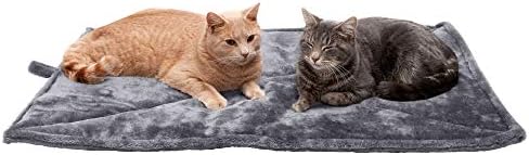 Furhaven ThermaNAP Self-Warming Cat Bed for Indoor Cats & Large/Medium Dogs, Washable & Reflects Body Heat - Quilted Faux Fur Reflective Bed Mat - Gray, Large - Image 2