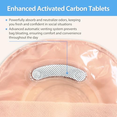 Heagimed one piece drainable stoma pouch showing the open ended bottom structure for easy emptying