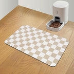 Coorug Checkered Pet Feeding Mat absorbent surface texture