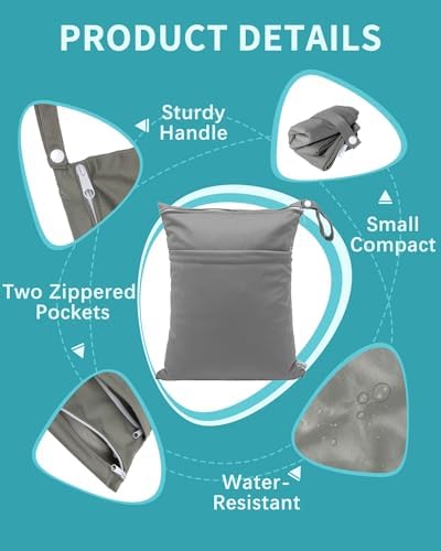Babygoal waterproof travel bags with dual zippers