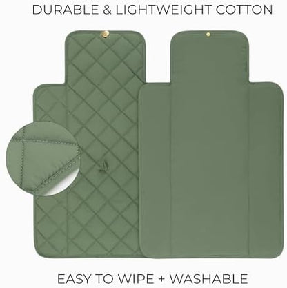Close up of soft cotton fabric on Zicoto baby changing mat