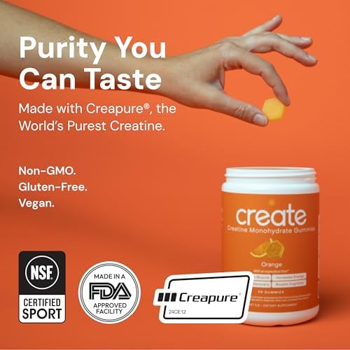 Create fitness performance supplement 90 count bottle close up