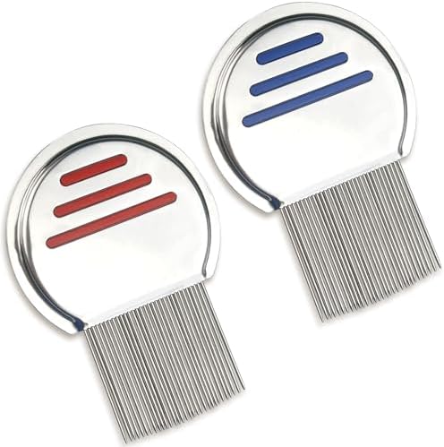 Jigfew Terminator Lice Comb front view showing stainless steel teeth.