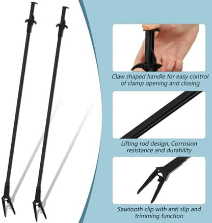 Gisafai marine safe plastic tongs reaching into a coral reef tank
