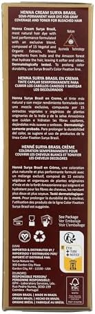 Natural henna cream for gray hair coverage
