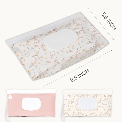 Close up of leaf pattern wipes pouch for baby essentials