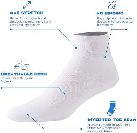 Forcool diabetic socks six pair pack in black grey and white