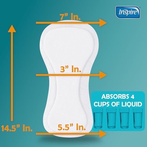 Close up look at the soft topsheet material of the heavy duty four cup capacity booster pad