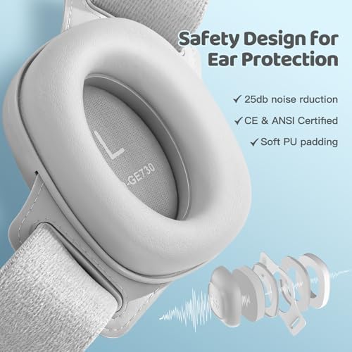 Orzbow infant earmuffs side profile demonstrating adjustable fit