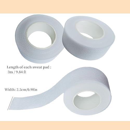 Close up of adhesive collar sweat liner application