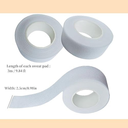 Close up of adhesive collar sweat liner application