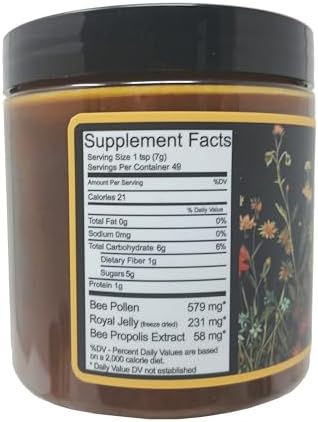 Honey Feast Superfood Honey nutritional label closeup