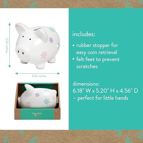 Bottom view of the nursery bank showing the removable rubber stopper and protective felt feet.