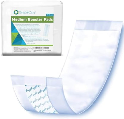 BrightCare booster pad package showing 25 count label