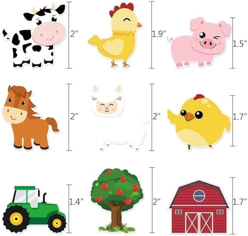 Wernnsai 36 piece barnyard party supplies pack