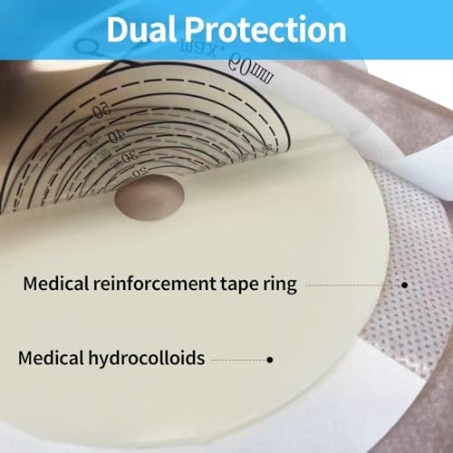 Heagimed 20 pack ostomy supplies bundle with included sealing clips and measuring guide