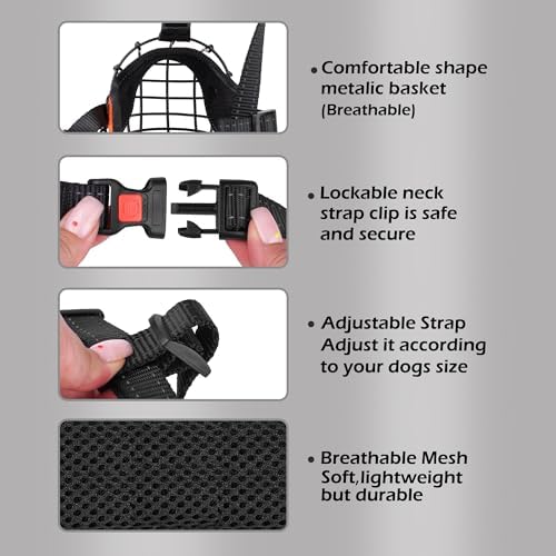 Oopsdoggy Pitbull muzzle showing comfort fit for panting