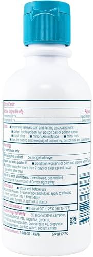 Caladryl Clear topical analgesic bottle standing upright on a medical cabinet shelf