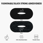 Application of black microporous tape for nighttime bedroom use and better breathing.
