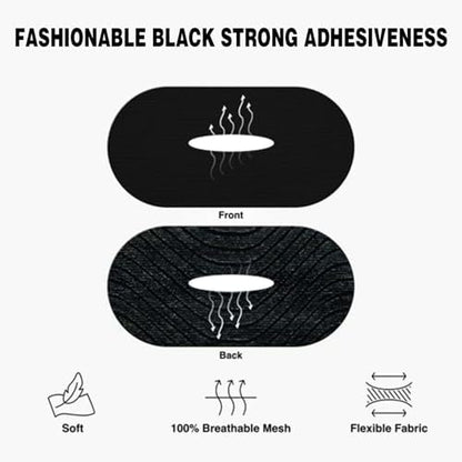 Application of black microporous tape for nighttime bedroom use and better breathing.