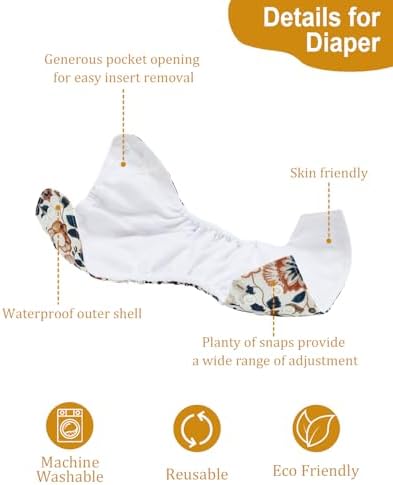 Babygoal bamboo insert absorbent pad layout