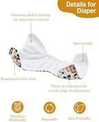 Babygoal bamboo insert absorbent pad layout