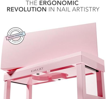 Kiara Sky nail arm rest showing vegan leather texture