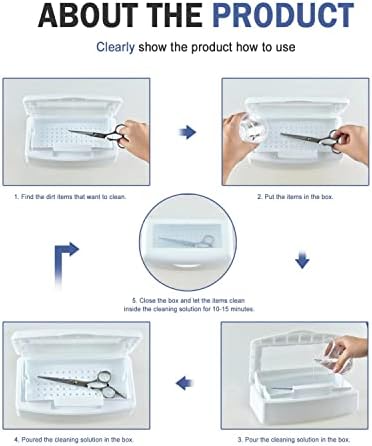 YoleShy sterilizing tray holding manicure tweezers and scissors