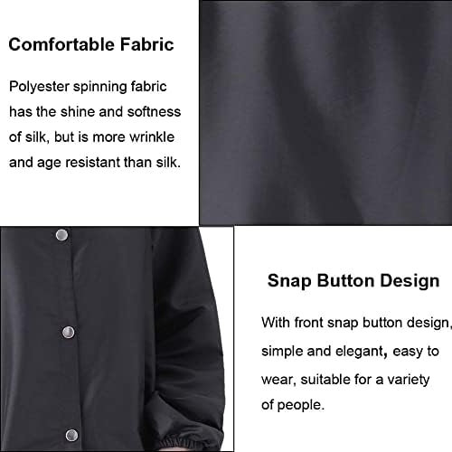 Close up view of durable waterproof salon smock fabric